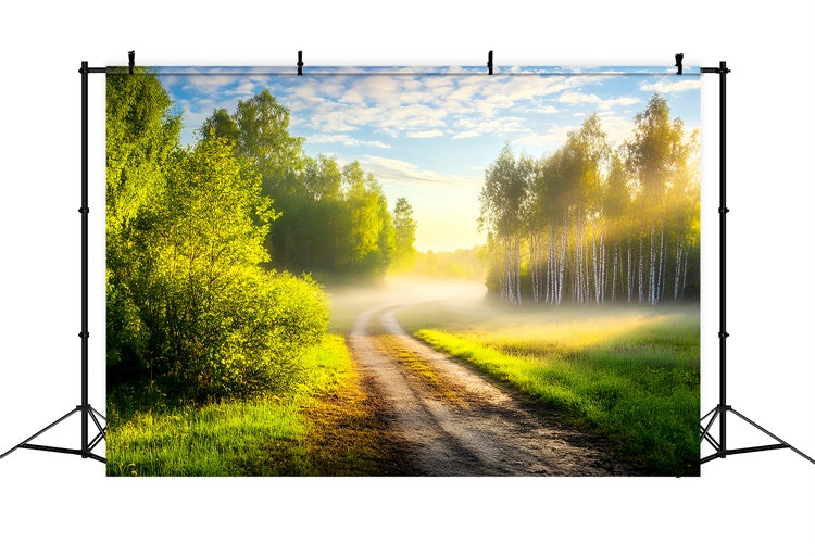 Wald Hintergrund Fotografie Morgenglühen Pfad Hintergrund LXX57-145