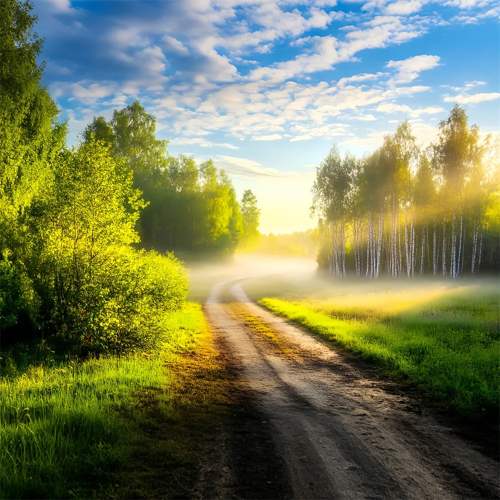 Wald Hintergrund Fotografie Morgenglühen Pfad Hintergrund LXX57-145