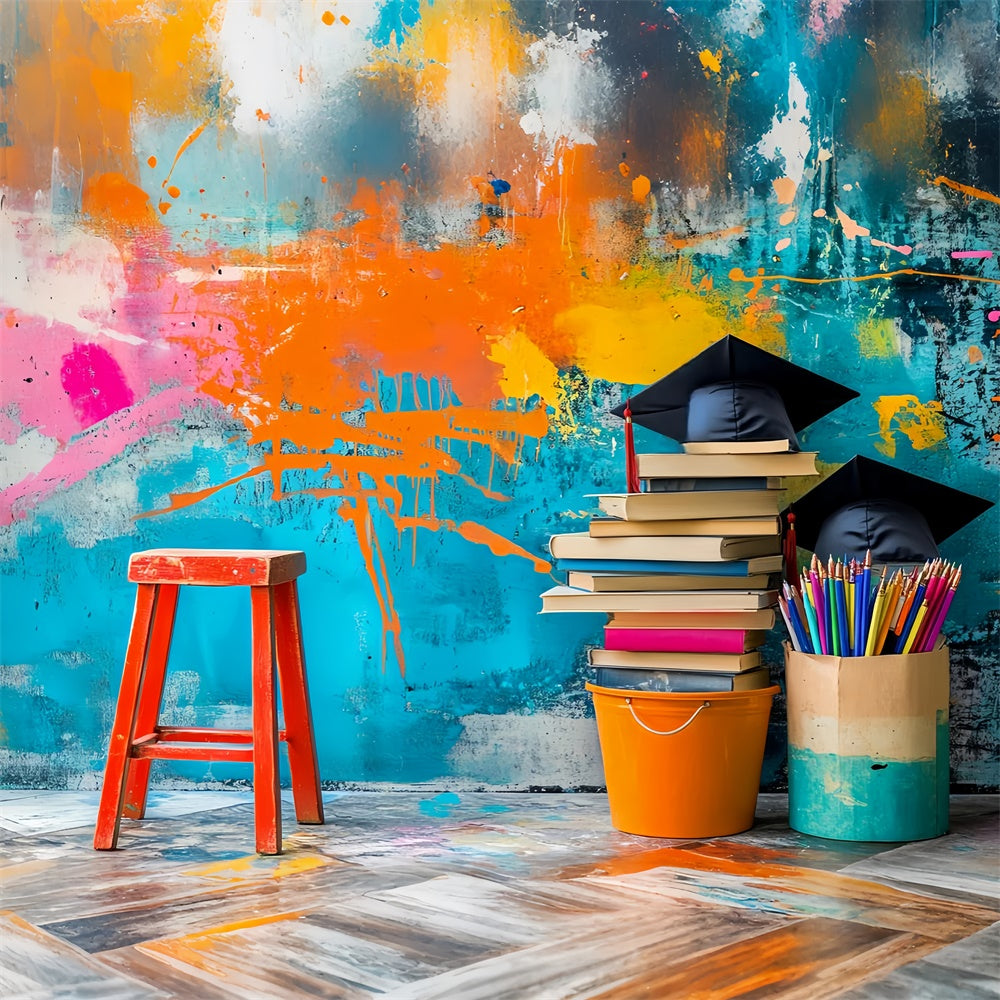 Schule Bild Hintergrund Graffiti Wand Studie Hintergrund LXX57-18