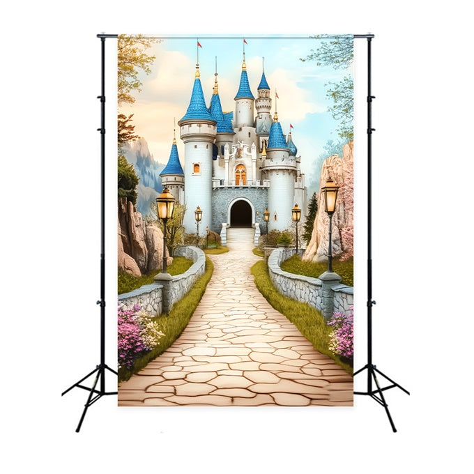 Castle Backdrops Royal Garden Path Herbst Fotohintergrund LXX57-183