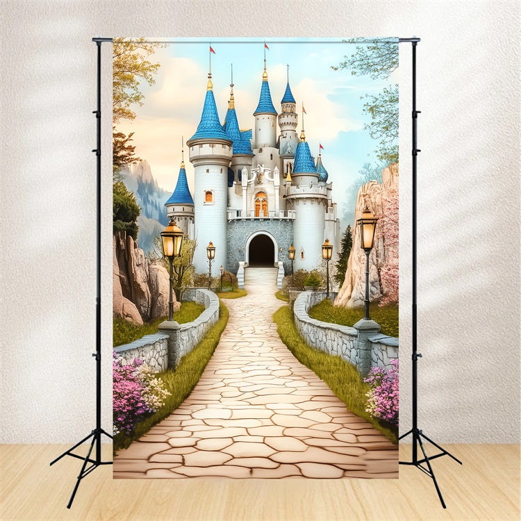 Castle Backdrops Royal Garden Path Herbst Fotohintergrund LXX57-183