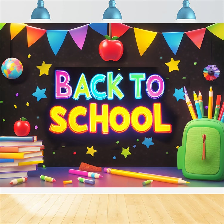 Schule Fotokulissen Color Pop Schule Spaß Hintergrund LXX57-22