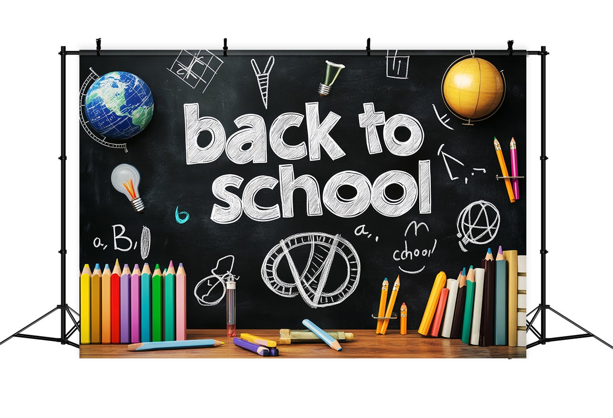 Schule Backdrop Kreide Skizze Schule Wand Backdrop LXX57-29