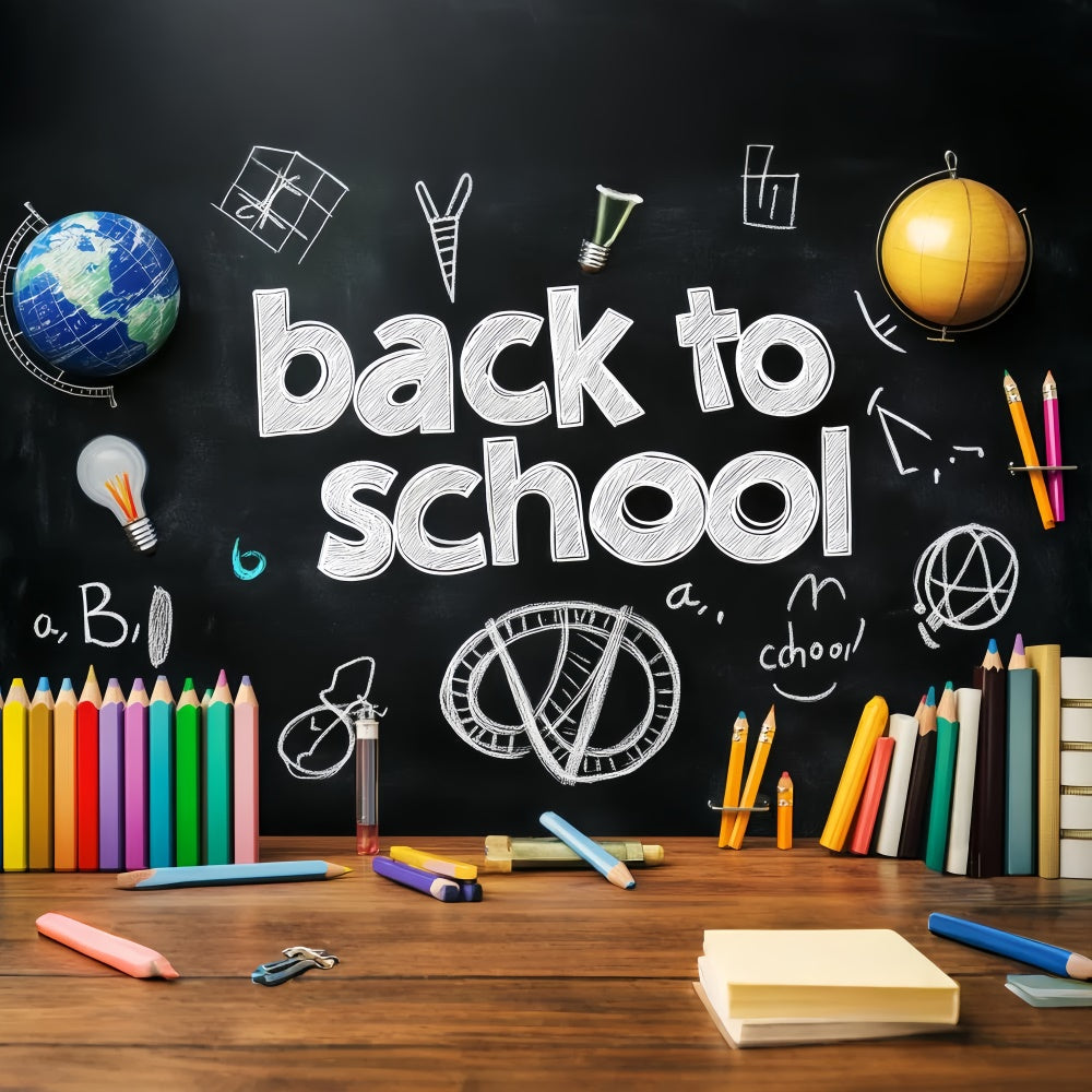 Schule Backdrop Kreide Skizze Schule Wand Backdrop LXX57-29