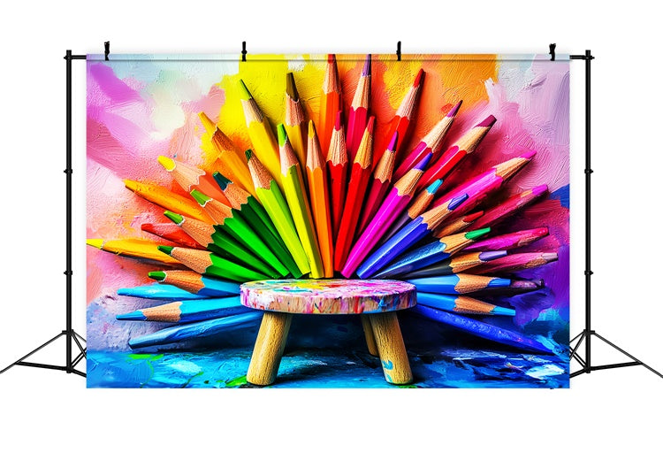Back To School Fotokulisse Bleistift Kreative Kulisse LXX57-37