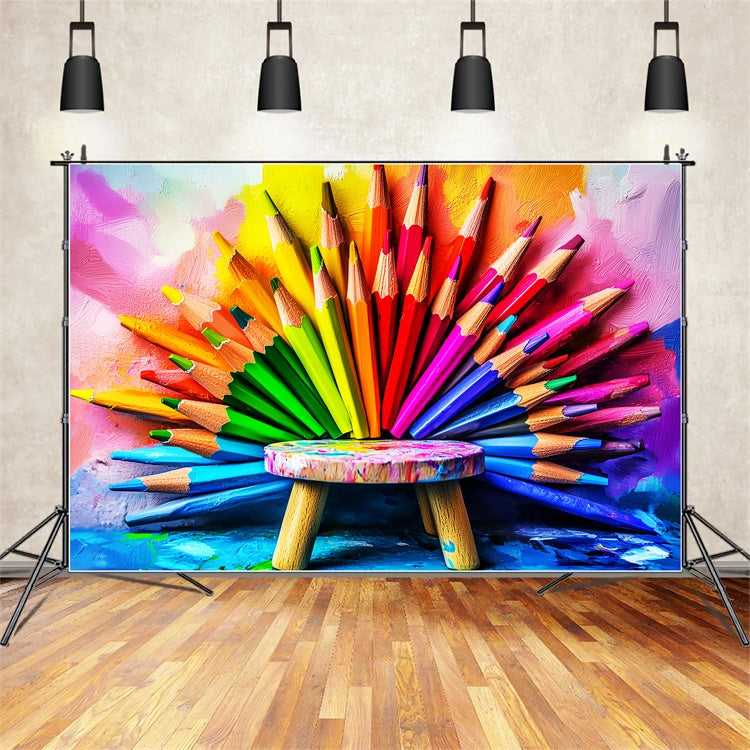 Back To School Fotokulisse Bleistift Kreative Kulisse LXX57-37