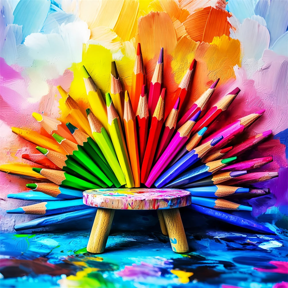 Back To School Fotokulisse Bleistift Kreative Kulisse LXX57-37