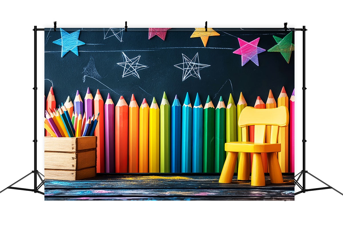Back To School Backdrops Bleistift Wand Lernen Backdrop LXX57-44