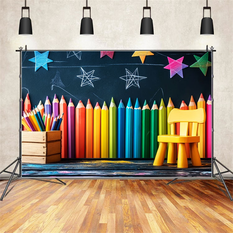 Back To School Backdrops Bleistift Wand Lernen Backdrop LXX57-44