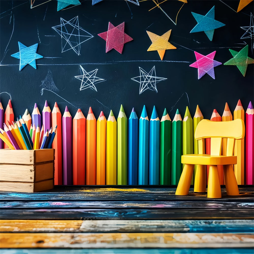Back To School Backdrops Bleistift Wand Lernen Backdrop LXX57-44