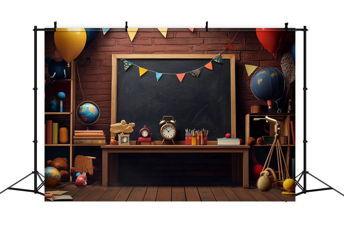 Back To School Fotokulisse Retro Study Nook Hintergrundkulisse LXX57-50