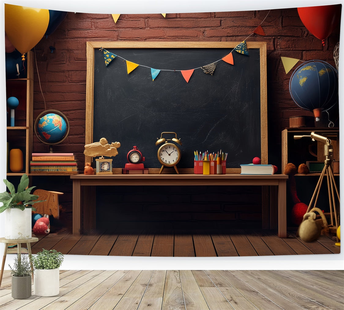 Back To School Fotokulisse Retro Study Nook Hintergrundkulisse LXX57-50