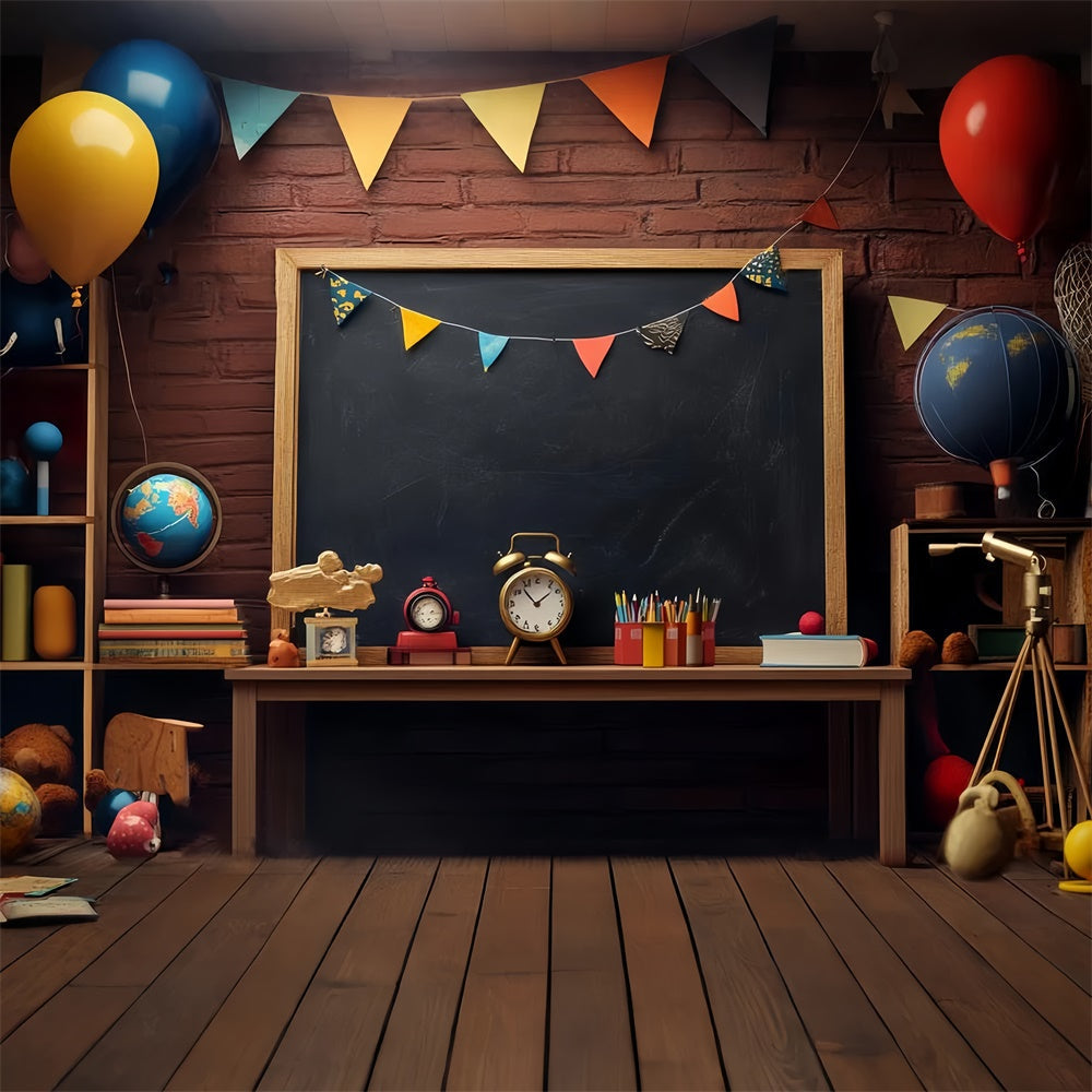 Back To School Fotokulisse Retro Study Nook Hintergrundkulisse LXX57-50