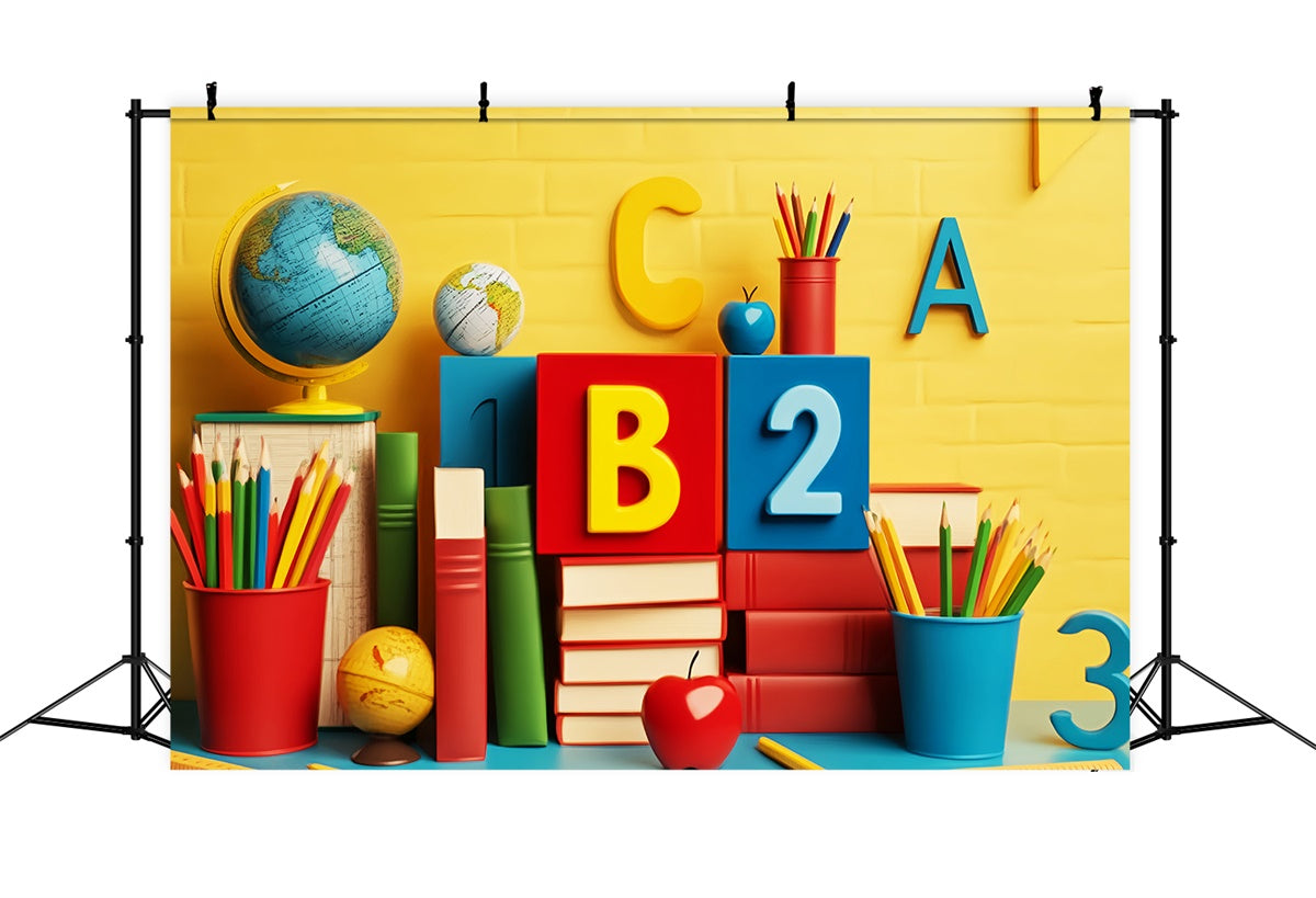 Back To School Backdrops Farbblöcke Fun Backdrop LXX57-51