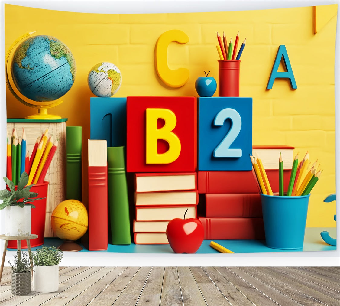 Back To School Backdrops Farbblöcke Fun Backdrop LXX57-51