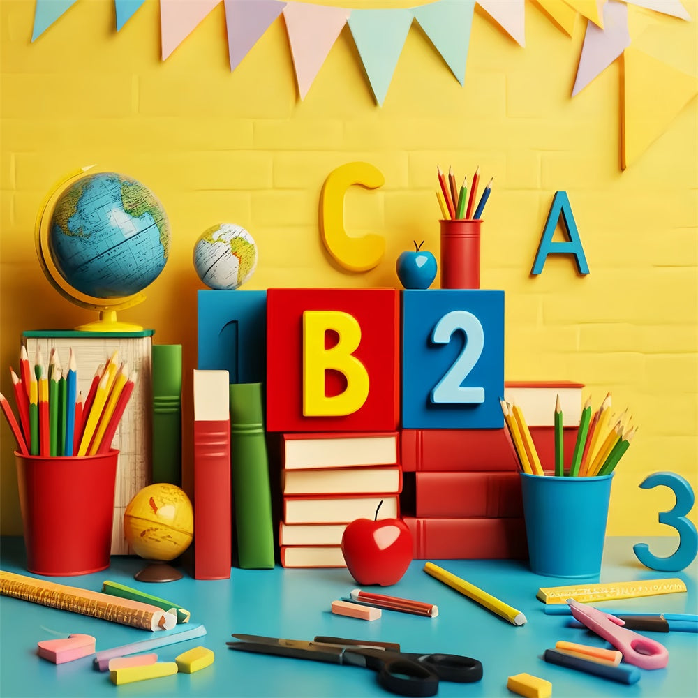 Back To School Backdrops Farbblöcke Fun Backdrop LXX57-51