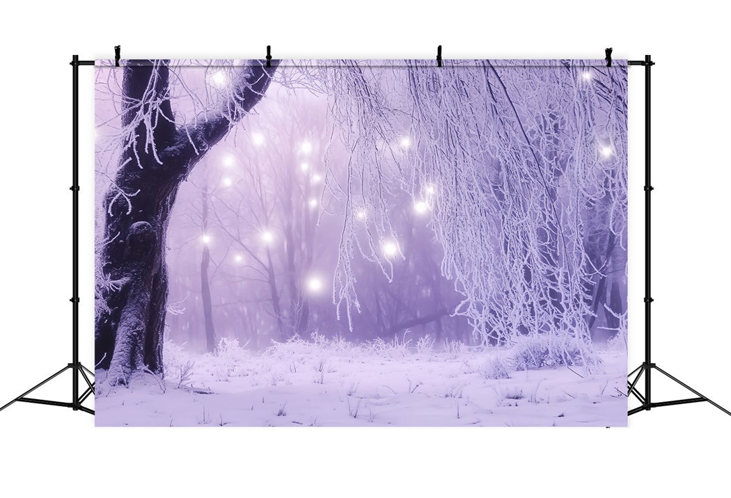 Winter Wonderland Backdrop Enchanted Forest Eisige Lichter Winter Studio Hintergrund LXX58-226