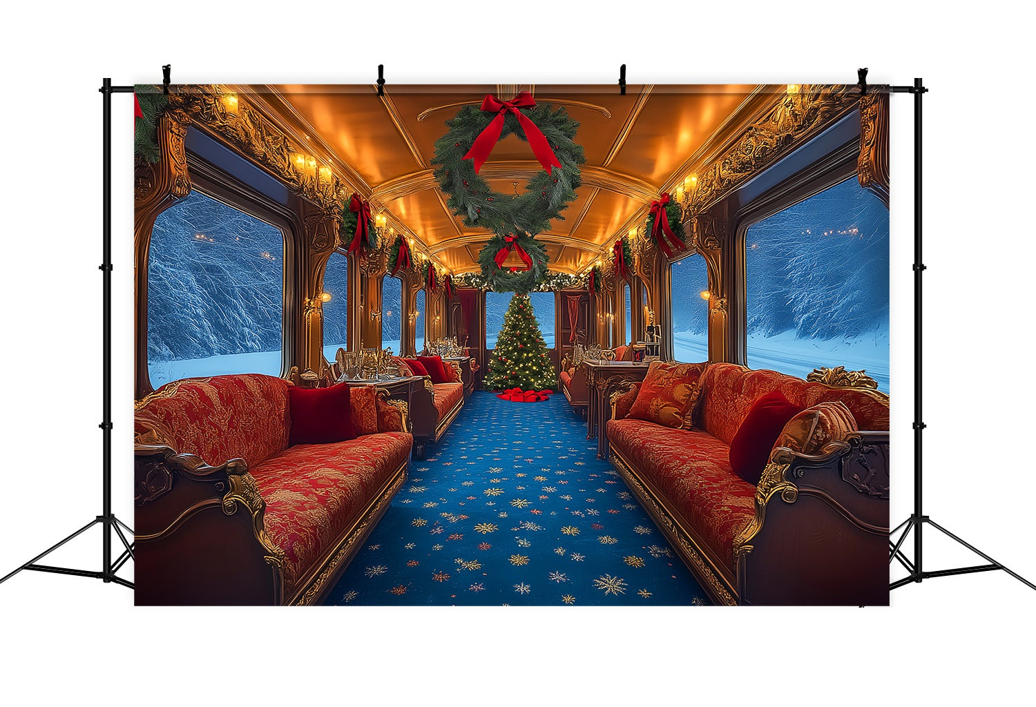 Weihnachten Fotografie Backdrops Luxus Weihnachten Zug Lounge Foto Hintergrund Weihnachten LXX58-86