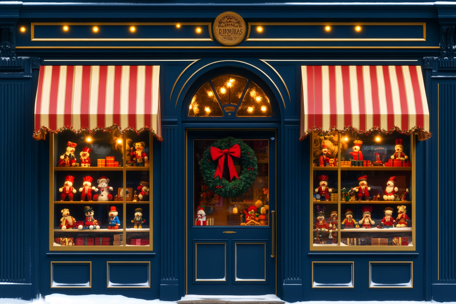 Spielzeugladen-Fotohintergrund Schaufenster Weihnachtsauslage Weihnachtsfotografie-Hintergründe LXX59-188