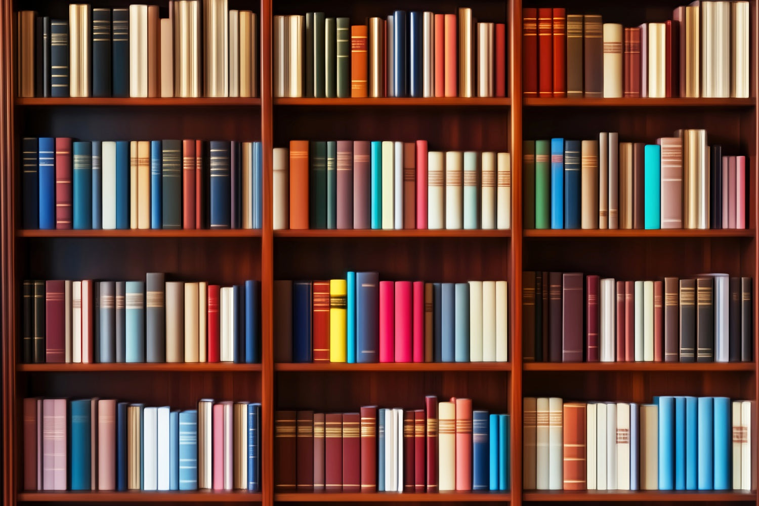 Fotohintergrund für den Schulanfang Bunte Bücherregal-Wissenswand Schulfoto-Fotohintergrund LXX59-209