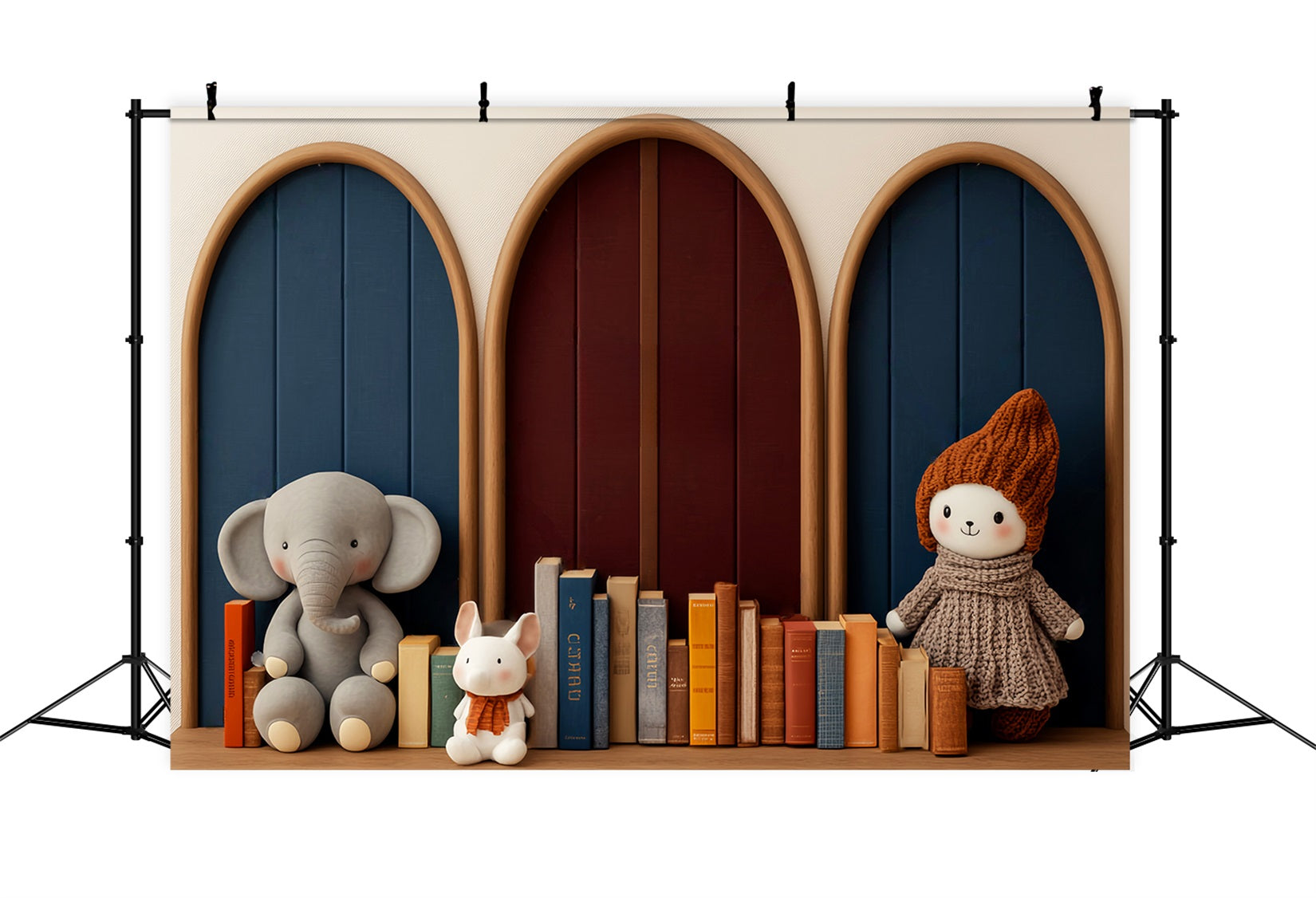 Studiohintergründe für den Schulanfang Spielzeugfiguren Bilderbuchauslage Vorschulfoto-Studiohintergründe LXX59-228
