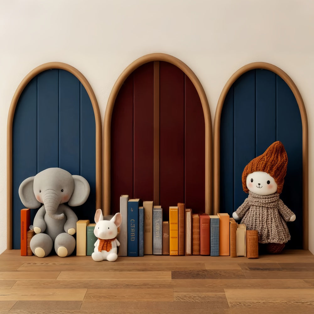 Studiohintergründe für den Schulanfang Spielzeugfiguren Bilderbuchauslage Vorschulfoto-Studiohintergründe LXX59-228