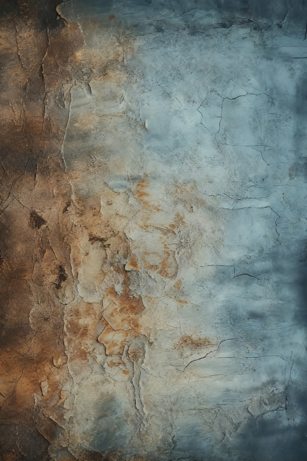 Betonhintergrund Rustikales Braun Blau Struktur Porträtfotografie-Fotohintergrund LXX59-462