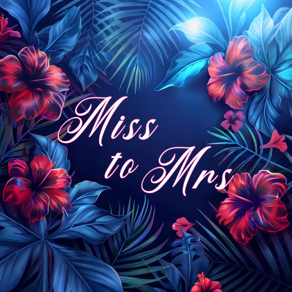 Brautdusche Hintergrund Ideen Tropical Romance Floral Backdrop LXX6-102