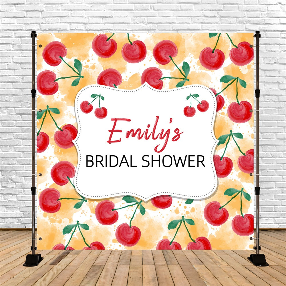 Backdrop für Brautdusche Sweet Cherry Delight Individueller Hintergrund LXX6-104