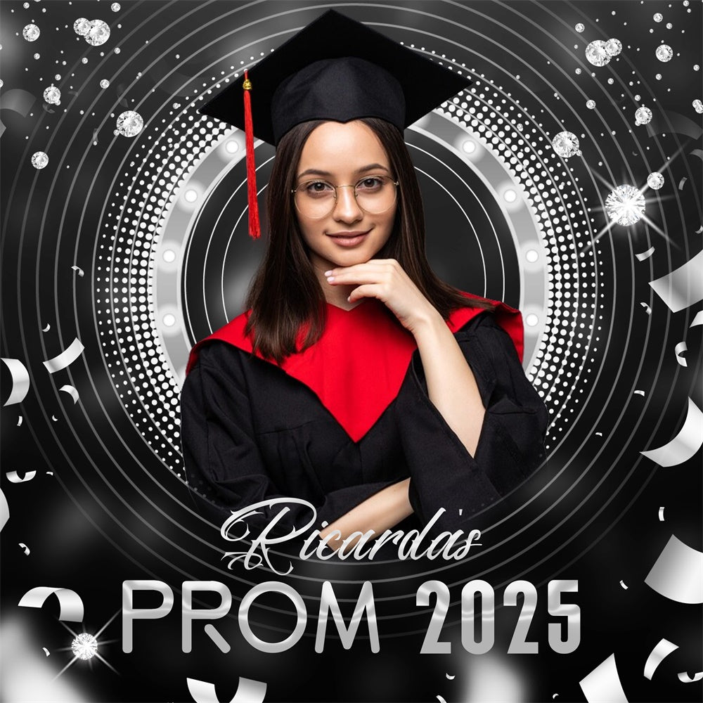 Hintergrund für Prom Diamond Glam Kreis benutzerdefinierte Party Graduierung Hintergrund LXX6-173