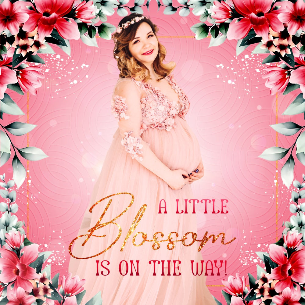 Hintergrund für Baby Shower Blütenblätter Sparkle Scene Individueller Hintergrund LXX6-240