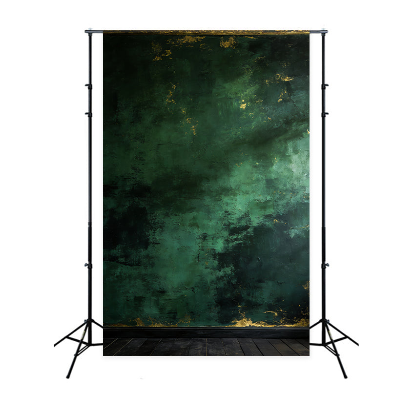 Studio-Porträt-Hintergrund Patina-Betonwandstruktur Smaragdgrüner Hintergrund LXX61-13