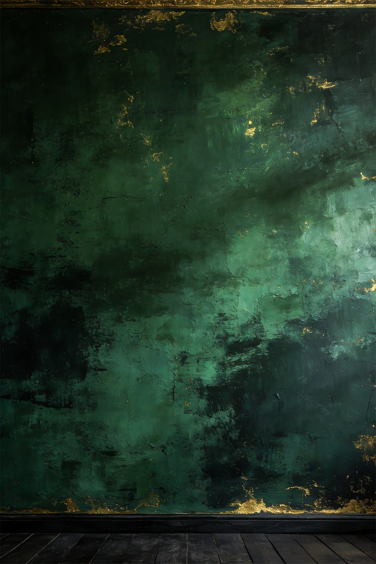 Studio-Porträt-Hintergrund Patina-Betonwandstruktur Smaragdgrüner Hintergrund LXX61-13