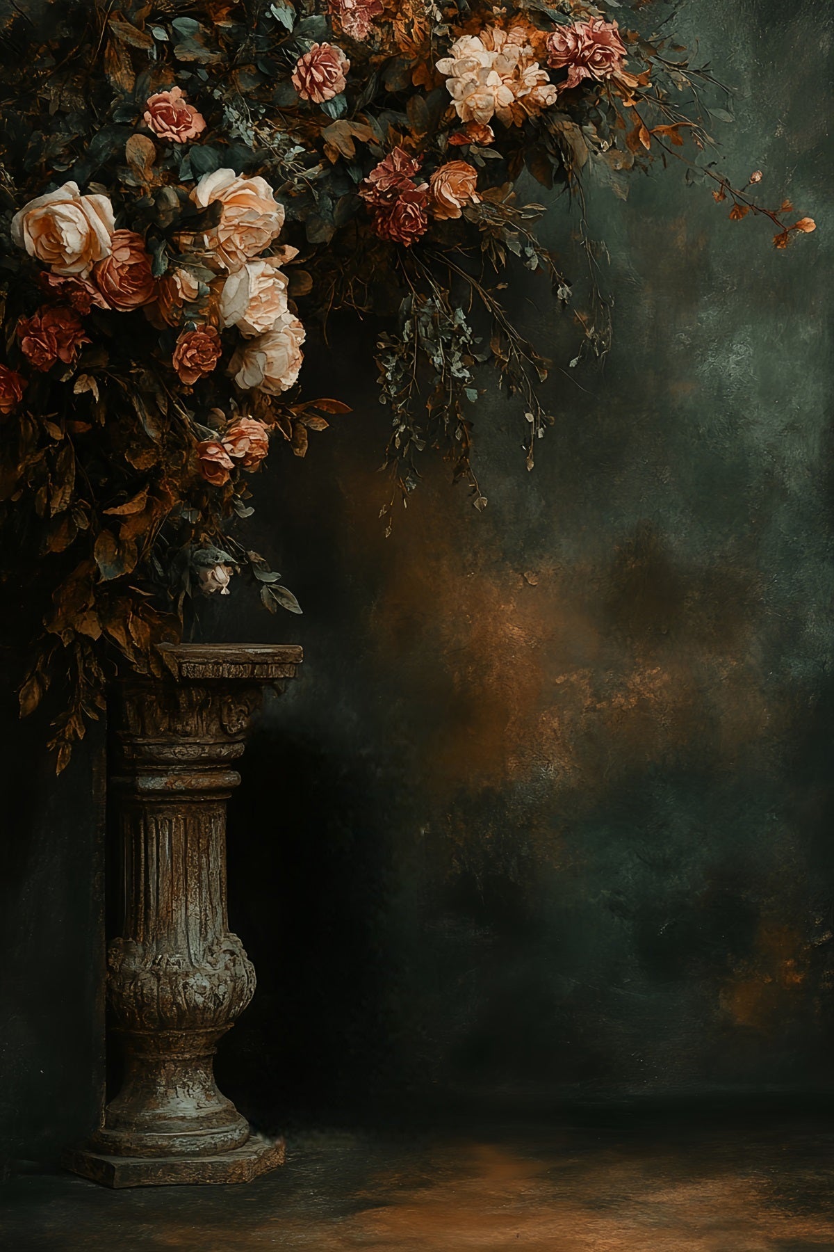 Porträt-Hintergründe Vintage-Blumen-Sockel-Hintergründe für Familienporträts LXX61-2