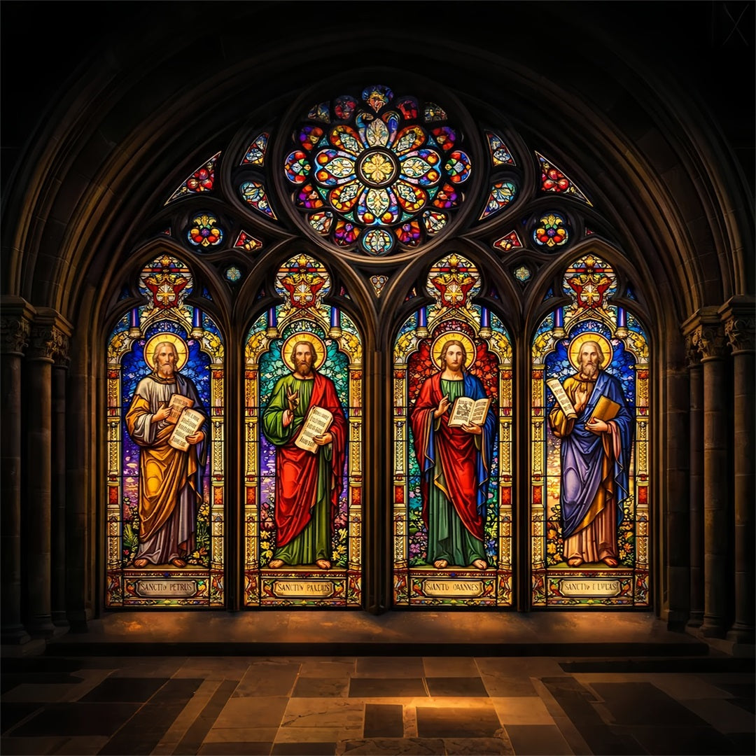 Ideen für Oster-Kirchenhintergründe Heilige Apostel Kathedrale Glas-Fotohintergrund für Ostern LXX61-54
