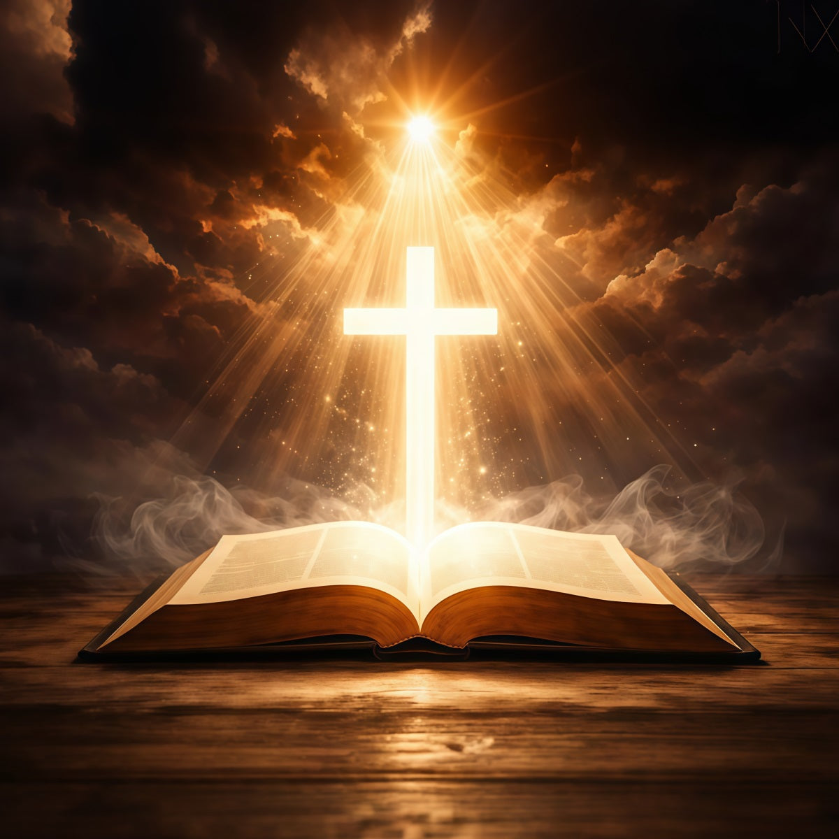 Kirche Ostern Hintergrund Strahlendes Kreuz Heilige Schrift Glanz Ostern Hintergrund Ideen LXX62-36