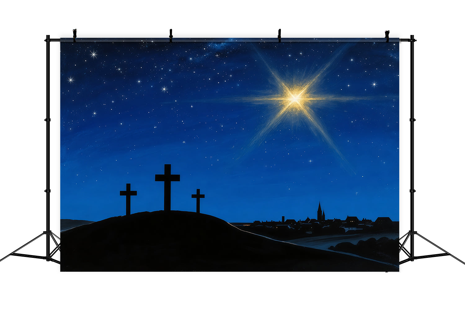 Oster-Kirchen-Hintergründe Bethlehem Strahlender Leitstern Oster-Hintergrund für Fotos LXX62-45