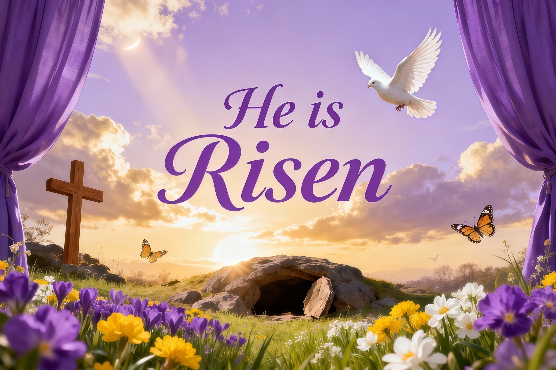 Osterhasen-Hintergründe Leeres Grab Ruhm Blume Oster-Hintergründe für Fotos LXX62-47