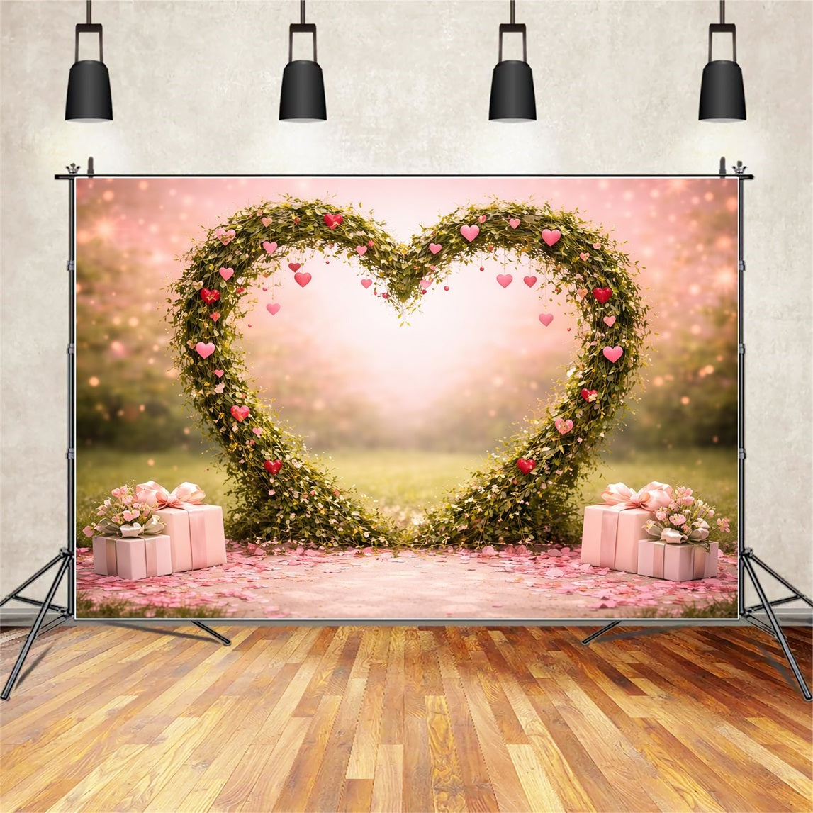 Herz-Blumenrahmen Muttertag-Hintergrund Romantische Ranke Rosa Geschenk Muttertag-Hintergrundideen LXX63-13