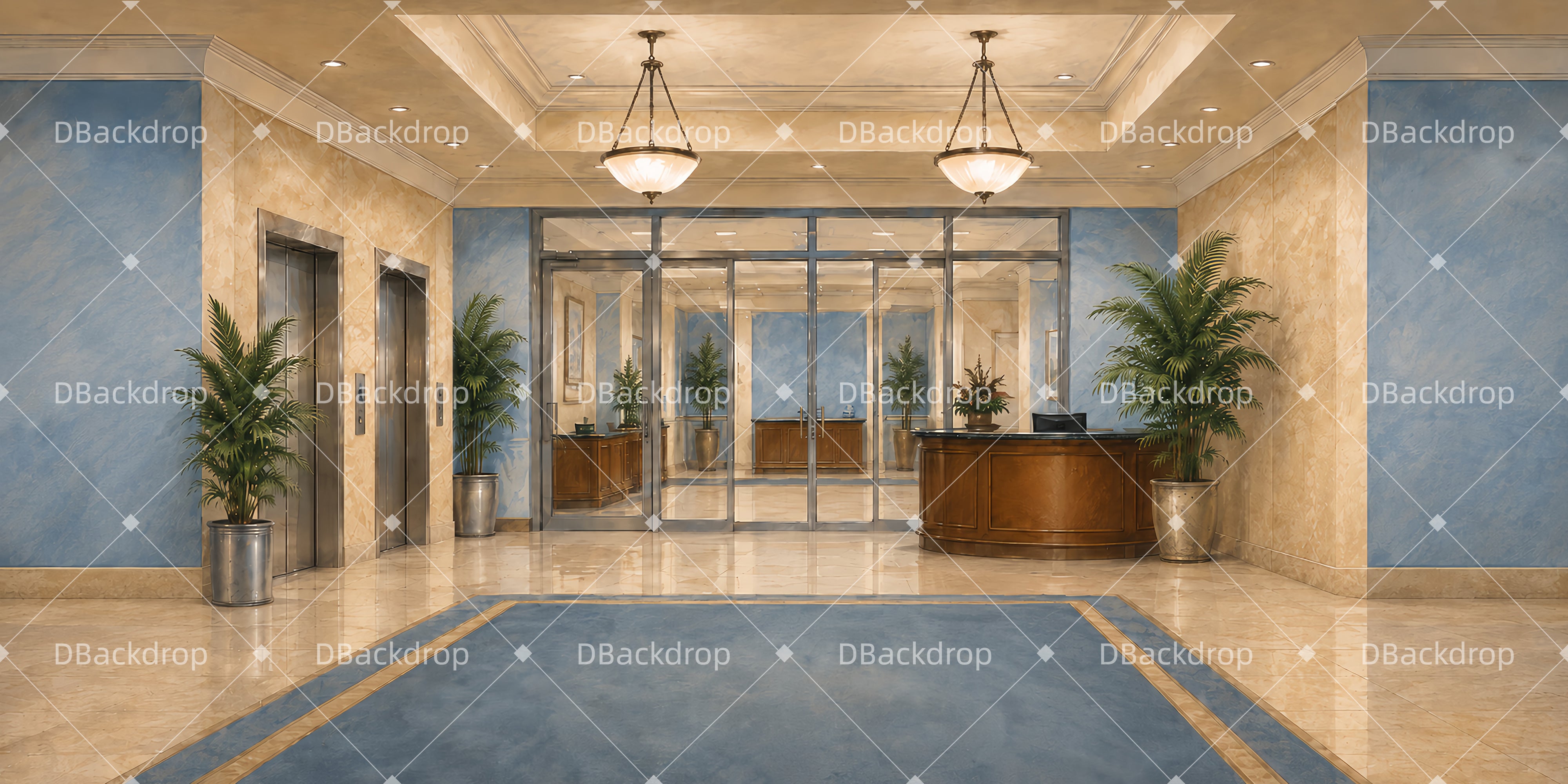 Theater Hintergrund Lobby mit Executive Aufzug Bühnenkulisse LXX65-T30