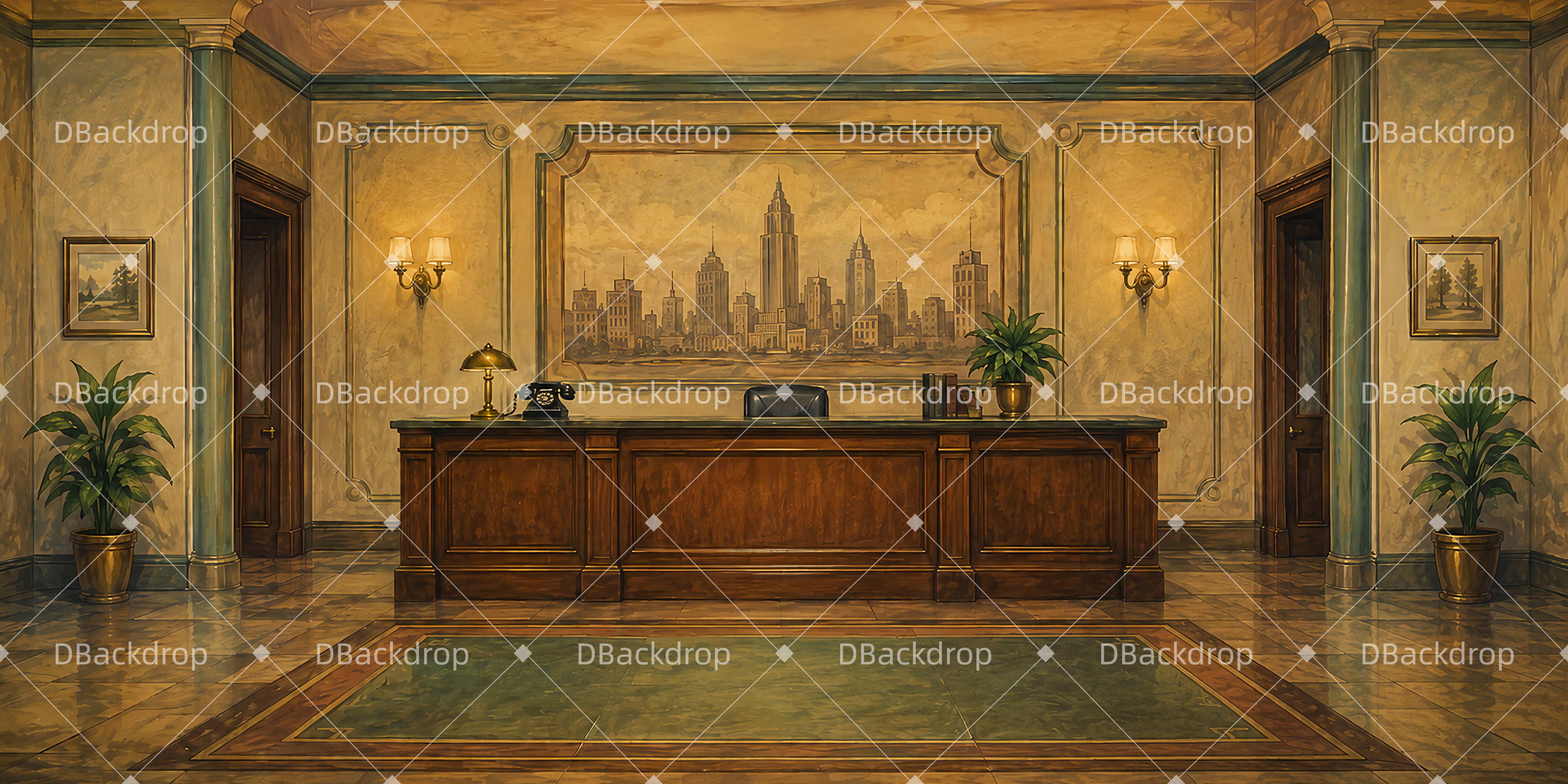 Klassische Rezeption Theater Bühnenhintergrund LXX65-T34