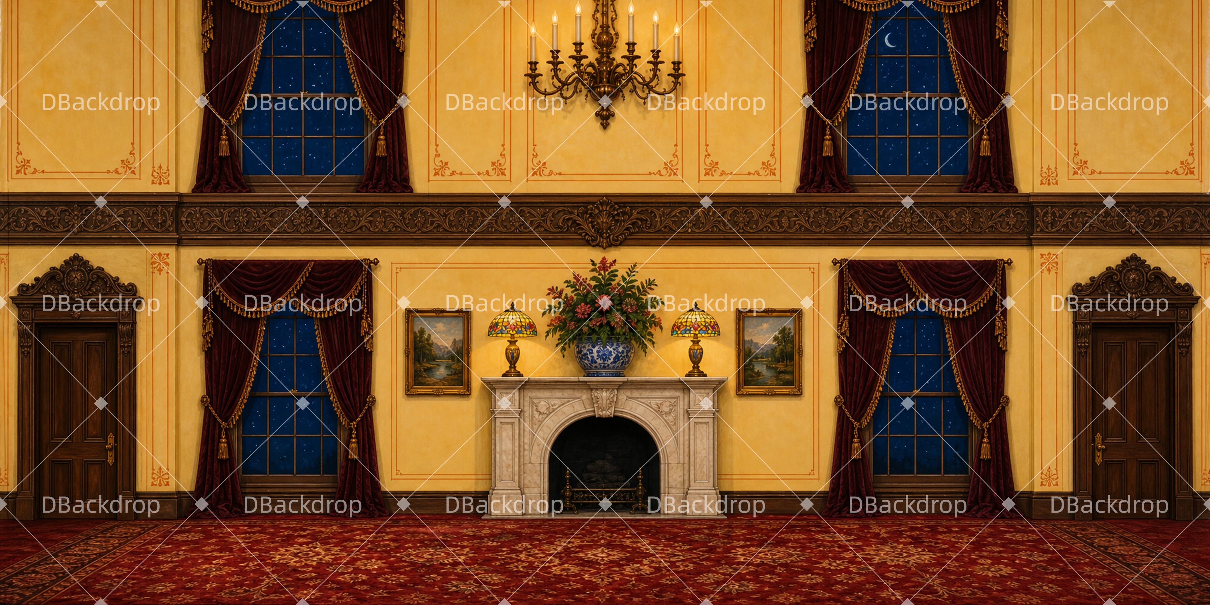 Palast Salon Theater Bühnenhintergrund Aufführung Kulisse LXX66-T102