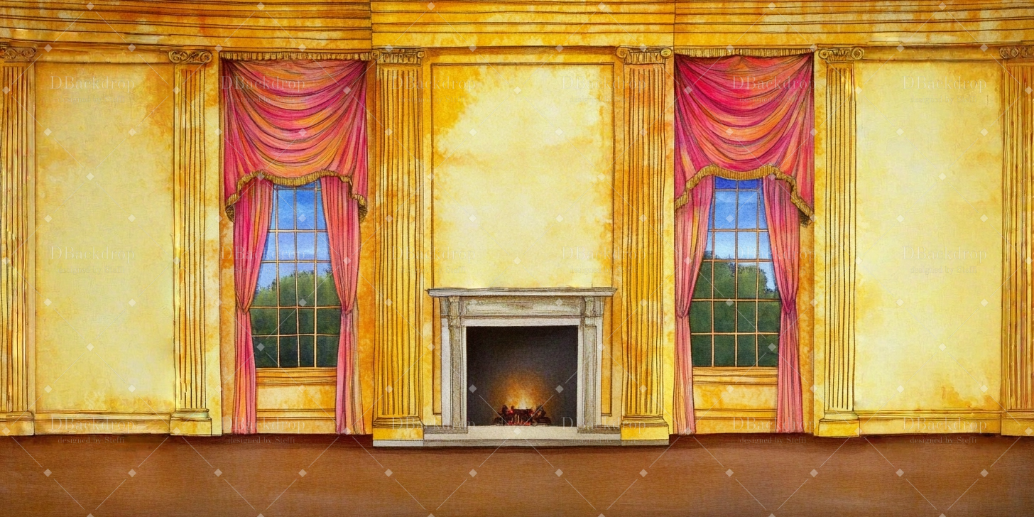 Kino-Hintergrund „Luxuriöses Wohnzimmer“ Theater-Hintergrund CSH59-T7