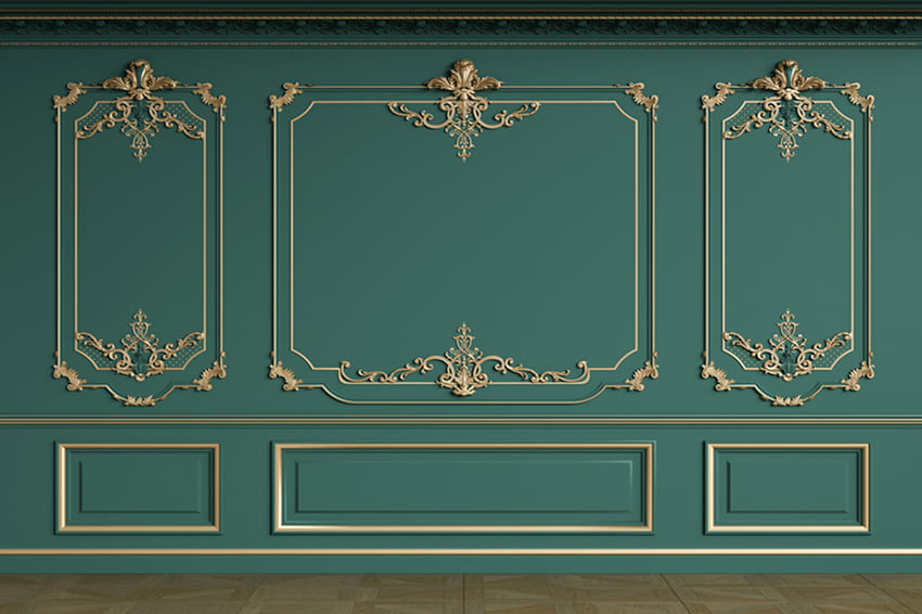 Klassische Innenwand mit Zierleiste Hintergrund M-71