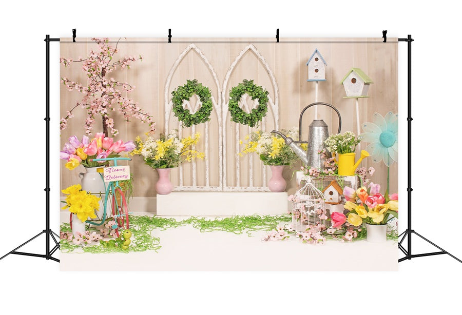 Ostern Kranz Eier Blume Hintergrund M1-26
