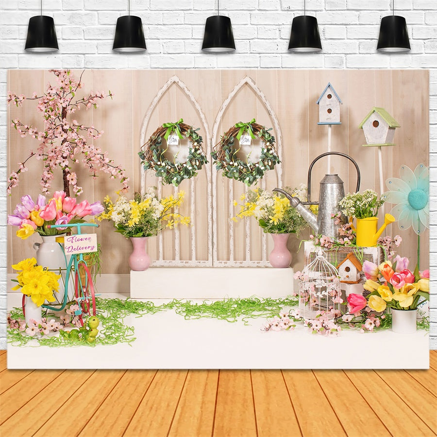 Ostern Kranz Eier Blume Hintergrund M1-26