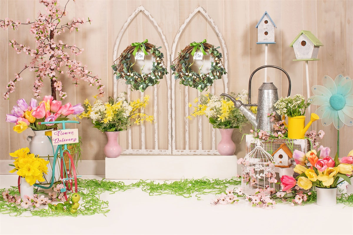 Ostern Kranz Eier Blume Hintergrund M1-26
