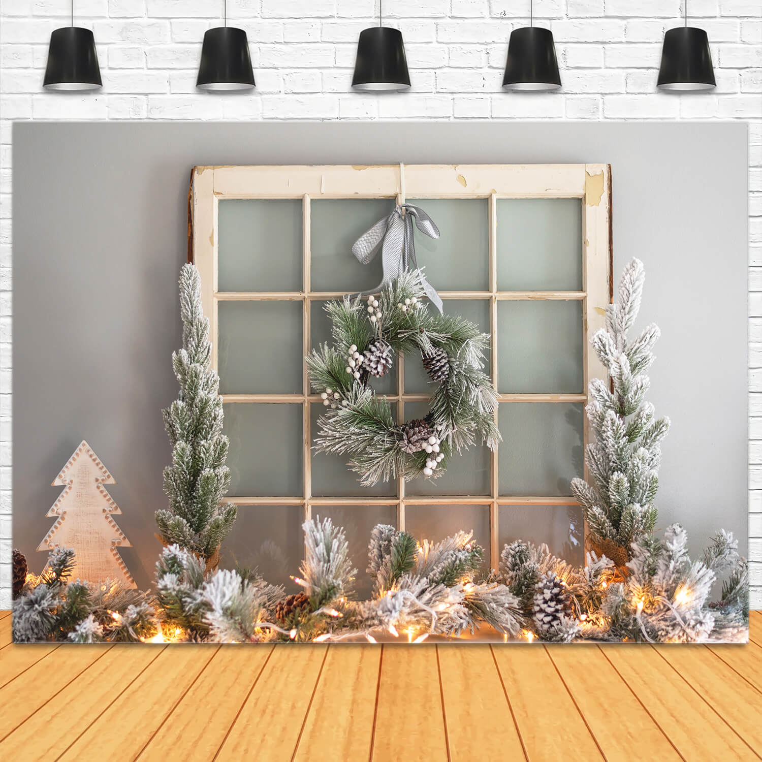 Weihnachtsgirlande Dekoration Fotografie Hintergrund M11-71
