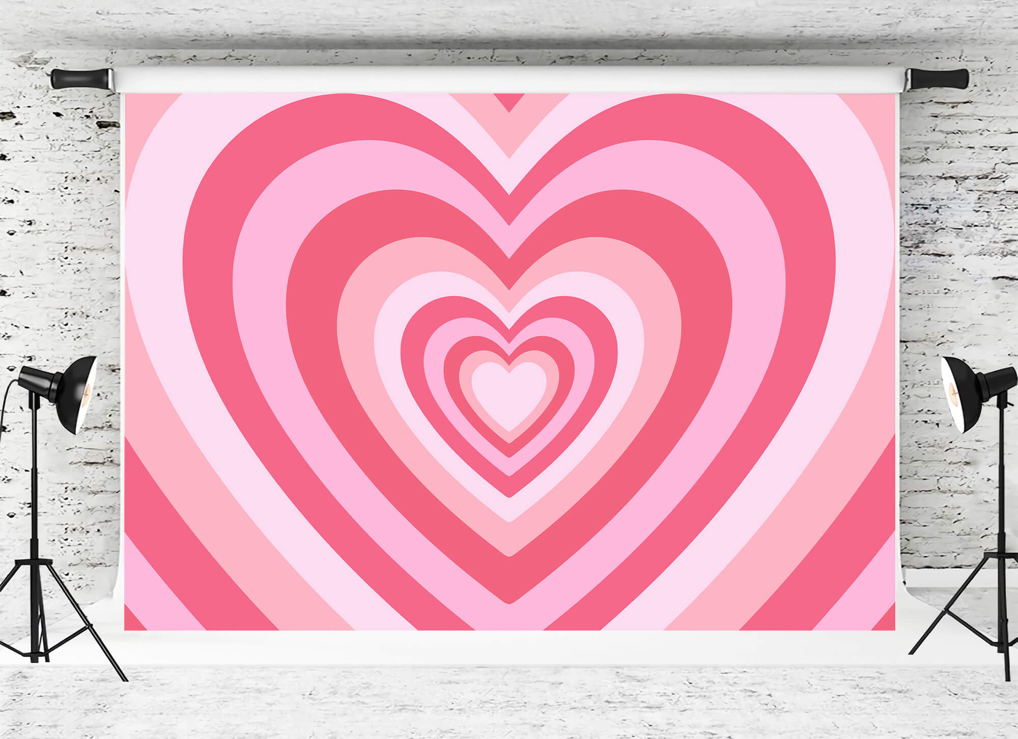 Valentinstag Psychedelic Ombre Rosa Multi Herz Hintergrund M12-46