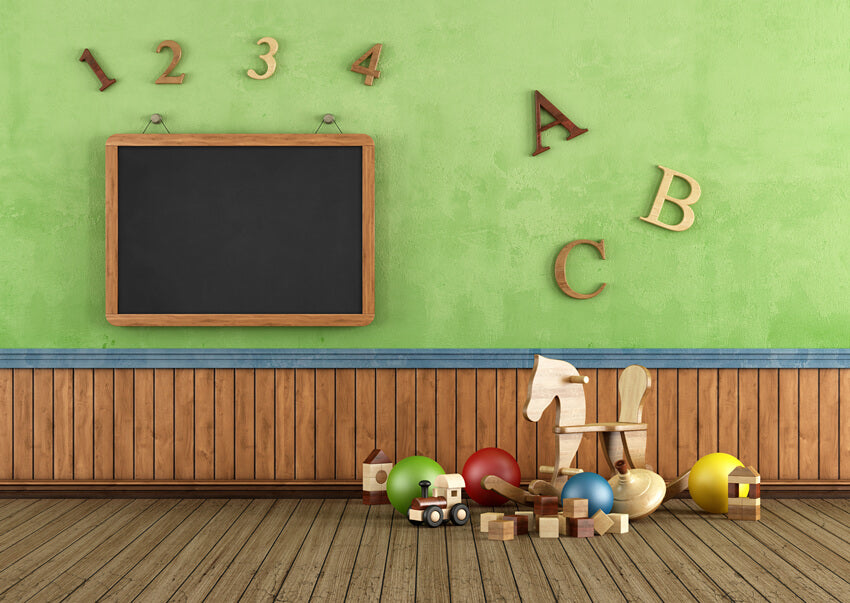 Vintage Hintergrund für Spielzimmer Schulanfang M5-135